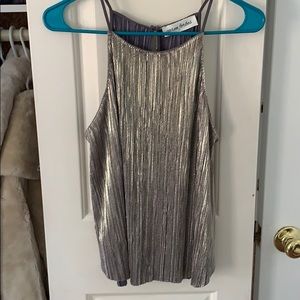 Silver Flowy Tank
